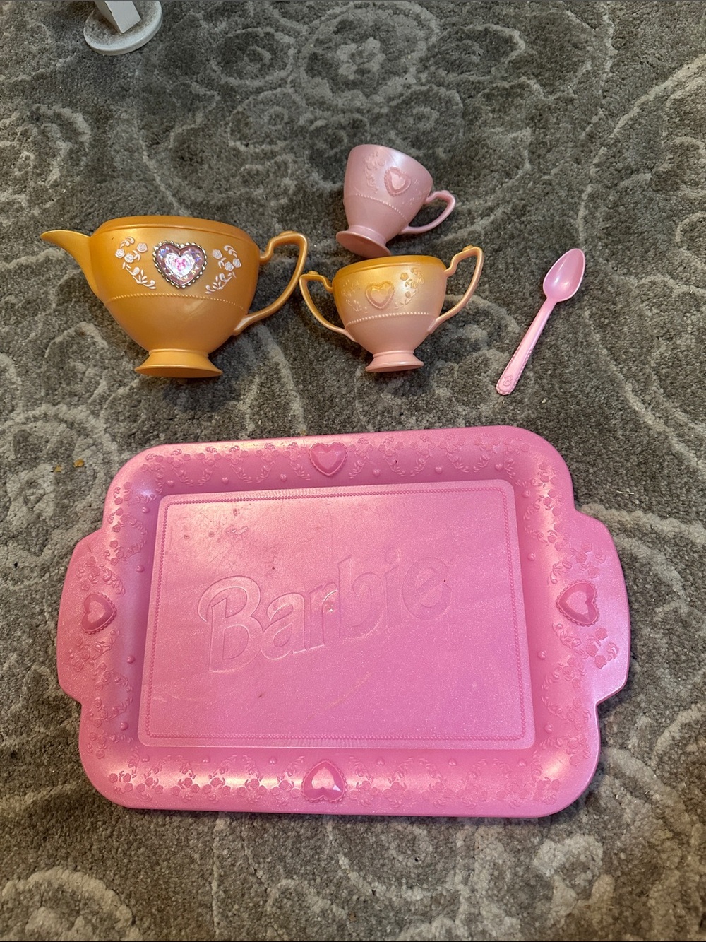 Vintage 1996 Barbie Partial Tea Set